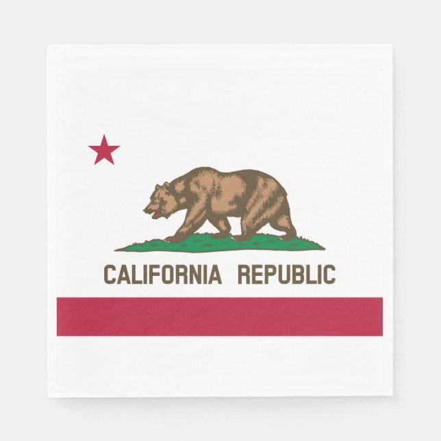 State Flag of California Napkin (Front)