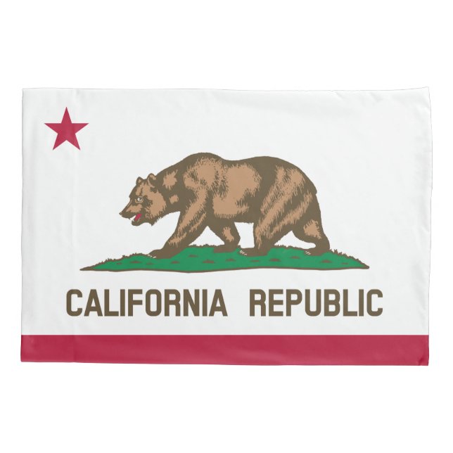 State Flag of California Pillowcase (Back)