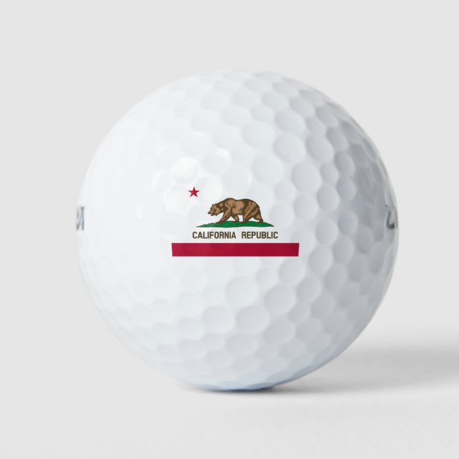 State Flag of California Republic Golf Balls (Front)