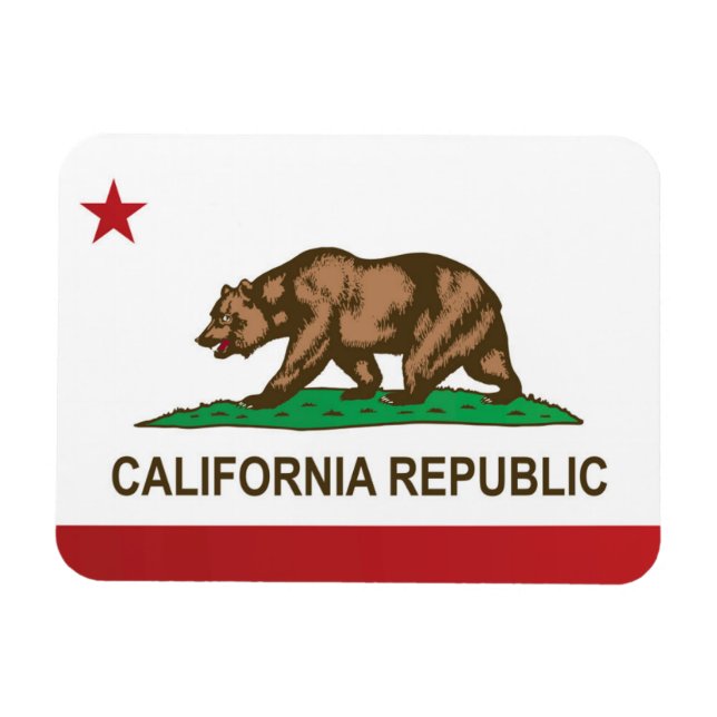 State Flag of California, USA Magnet (Horizontal)