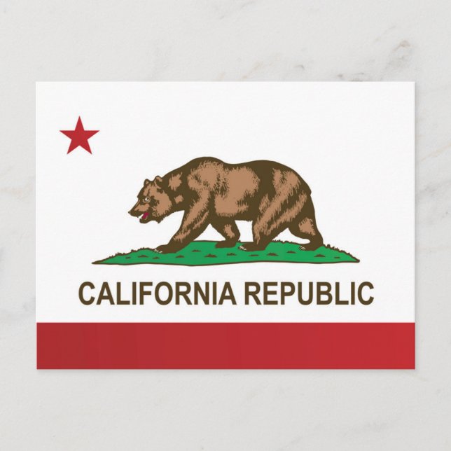 State Flag of California, USA Postcard (Front)