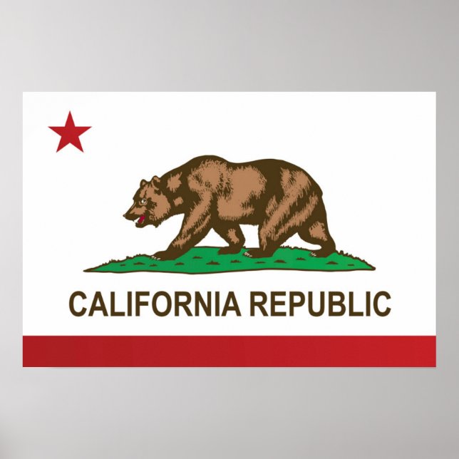 State Flag of California, USA Poster (Front)