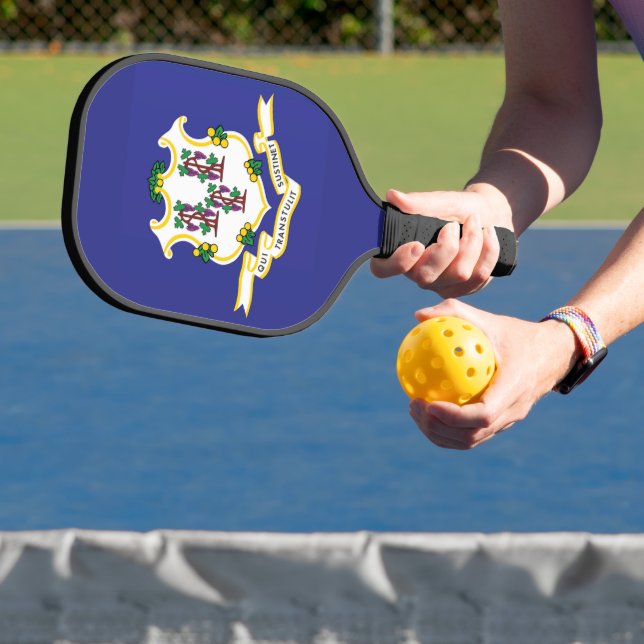 State Flag of Connecticut, USA Pickleball Paddle (Insitu)