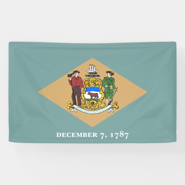 State Flag of Delaware (DE, USA) Banner (Horizontal)