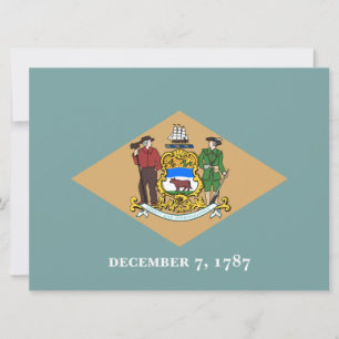 State Flag of Delaware (DE, USA) Card