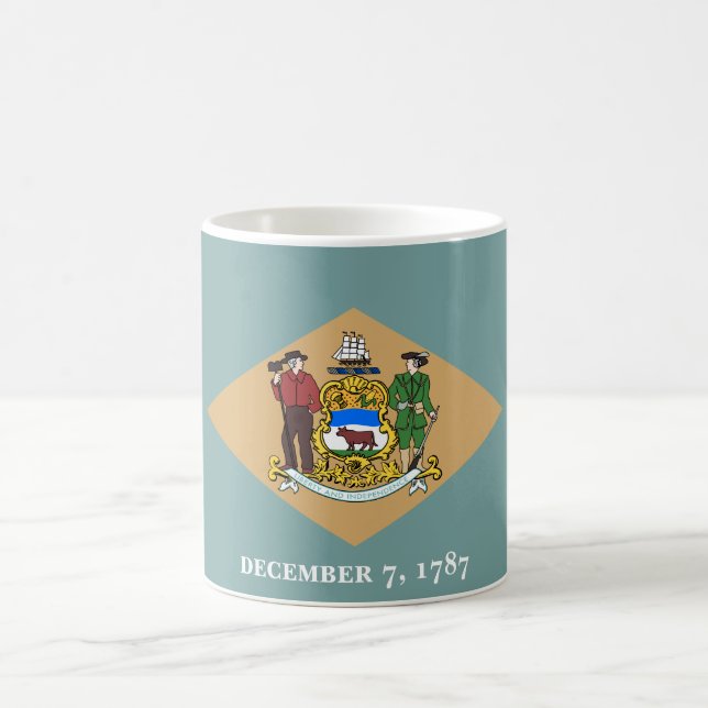 State Flag of Delaware (DE, USA) Coffee Mug (Center)