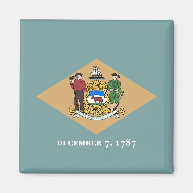 State Flag of Delaware (DE, USA) Magnet (Front)