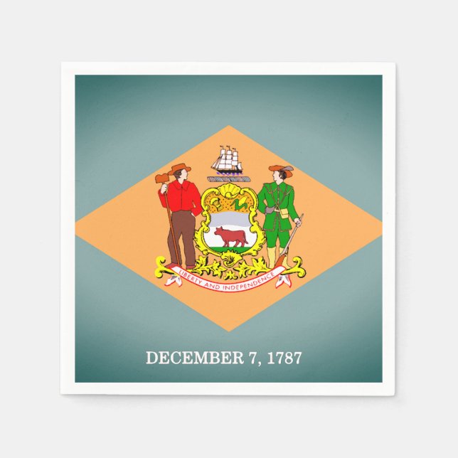 State Flag of Delaware Paper Party Napkins (Front)