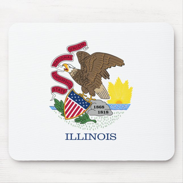 State Flag of Illinois Mouse Mat (Front)