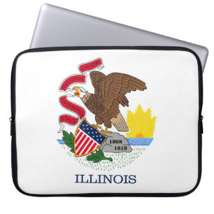 State Flag of Illinois, USA Laptop Sleeve