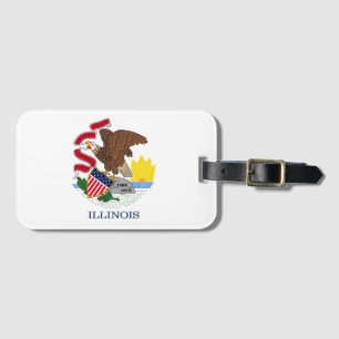 State Flag of Illinois, USA Luggage Tag