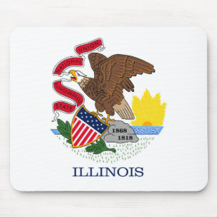 State Flag of Illinois, USA Mouse Mat