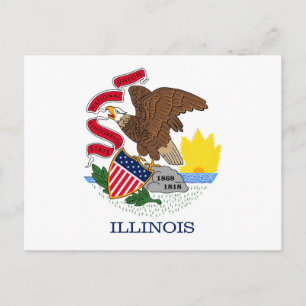 State Flag of Illinois, USA Postcard