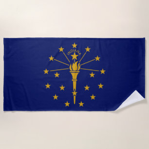 State Flag of Indiana Beach Towel