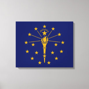 State Flag of Indiana Canvas Print