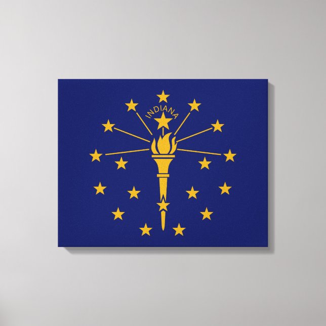 State Flag of Indiana Canvas Print (Front)