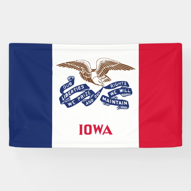 State Flag of Iowa Banner (Horizontal)