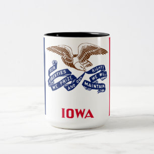 State Flag of Iowa Two-Tone Coffee Mug