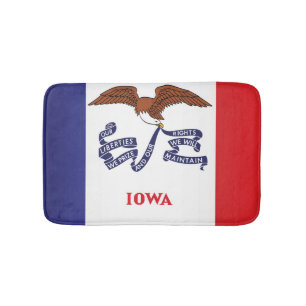 State Flag of Iowa, USA Bath Mat