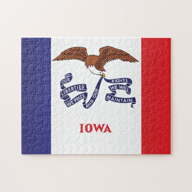 State Flag of Iowa, USA Jigsaw Puzzle (Horizontal)
