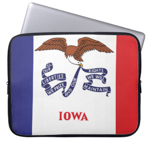 State Flag of Iowa, USA Laptop Sleeve