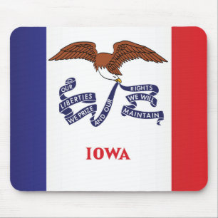 State Flag of Iowa, USA Mouse Mat