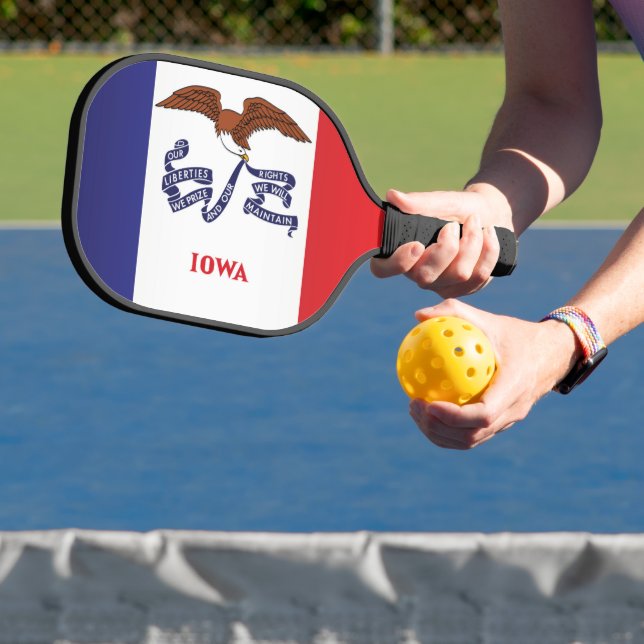 State Flag of Iowa, USA Pickleball Paddle (Insitu)