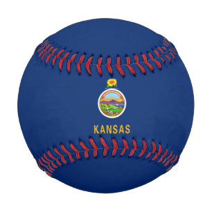 State Flag of Kansas Baseball