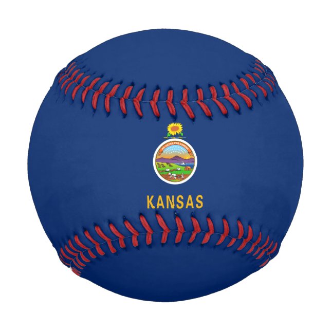 State Flag of Kansas Baseball (Back)