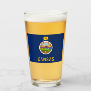 State Flag of Kansas Glass