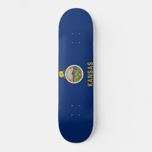 State Flag of Kansas Skateboard