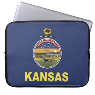 State Flag of Kansas, USA Laptop Sleeve