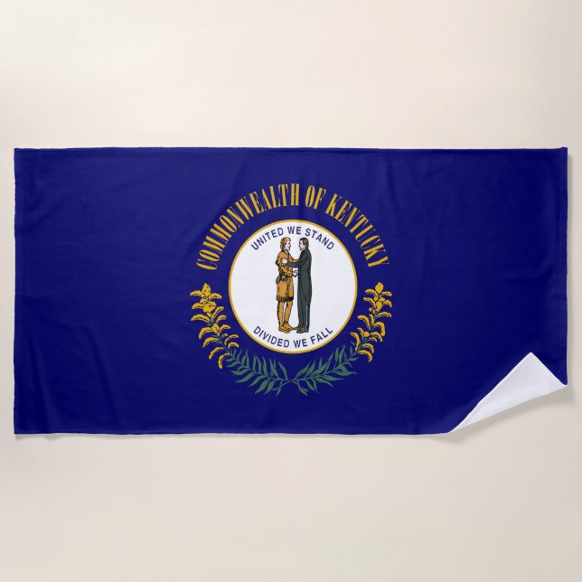 State Flag of Kentucky Beach Towel (Front)