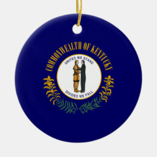 State Flag of Kentucky Ceramic Tree Decoration