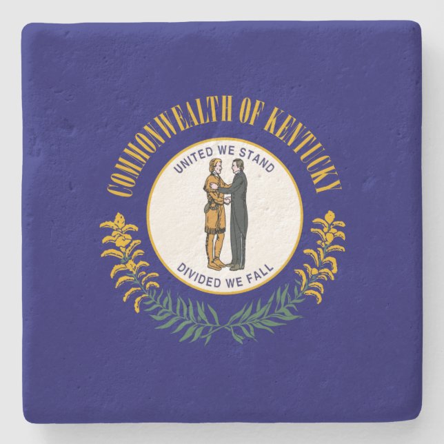 State Flag of Kentucky Stone Coaster (Front)