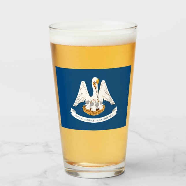 State Flag of Louisiana Glass (Front Filled)