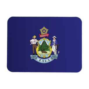 State Flag of Maine, USA Magnet