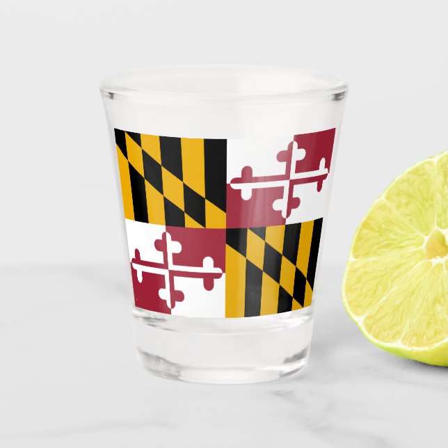 State Flag of Maryland Shot Glass (Front)