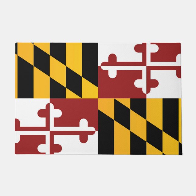 State Flag of Maryland, USA Doormat (Front)
