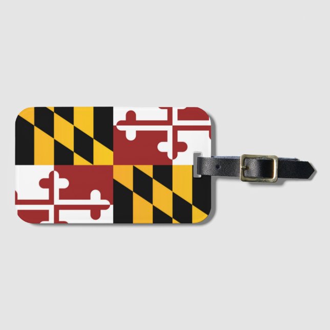 State Flag of Maryland, USA Luggage Tag (Front Horizontal)