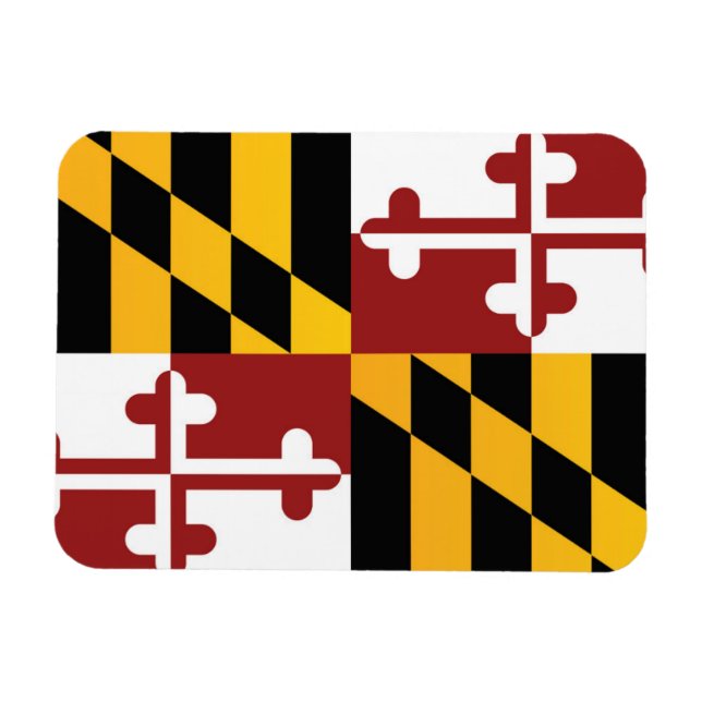 State Flag of Maryland, USA Magnet (Horizontal)