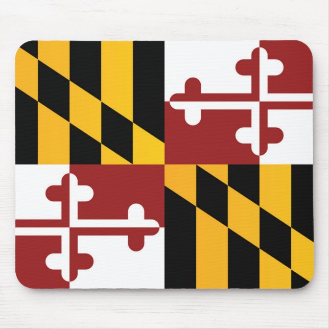 State Flag of Maryland, USA Mouse Mat (Front)