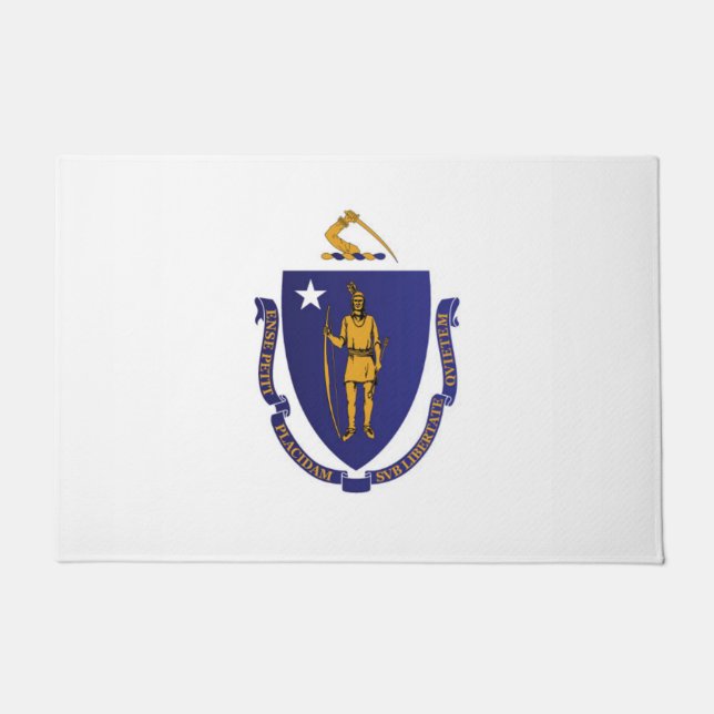 State Flag of Massachusetts, USA Doormat (Front)