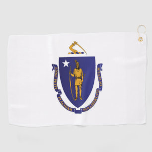 State Flag of Massachusetts, USA Golf Towel