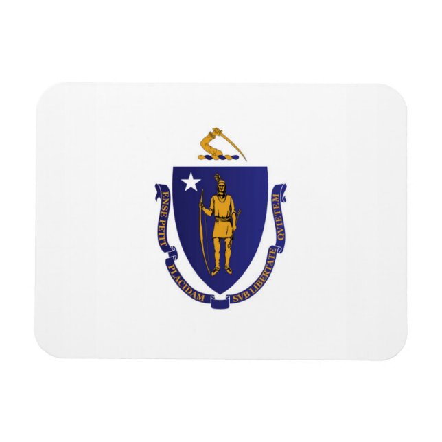 State Flag of Massachusetts, USA Magnet (Horizontal)