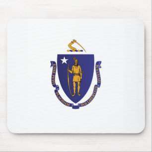 State Flag of Massachusetts, USA Mouse Mat