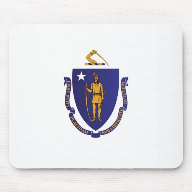 State Flag of Massachusetts, USA Mouse Mat (Front)