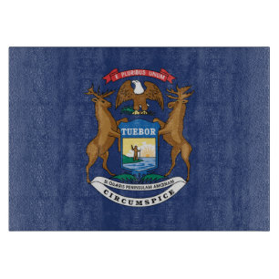 State Flag of Michigan, USA Cutting Board