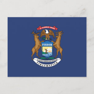 State Flag of Michigan, USA Postcard
