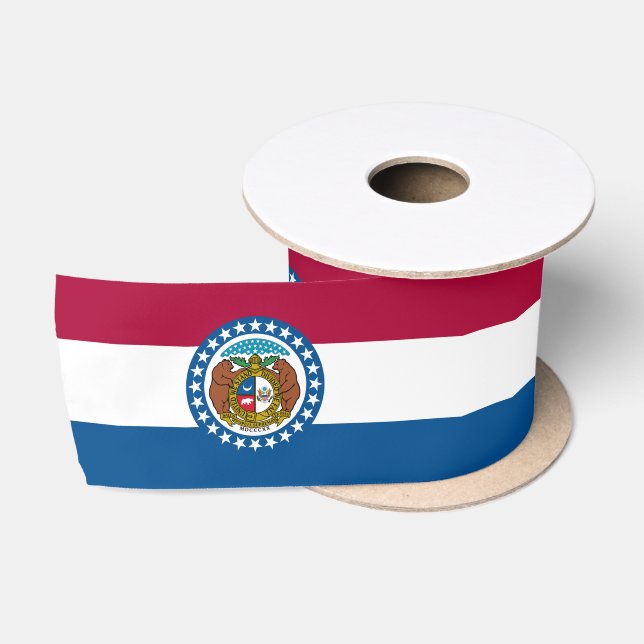 State Flag of Missouri Satin Ribbon (Spool)